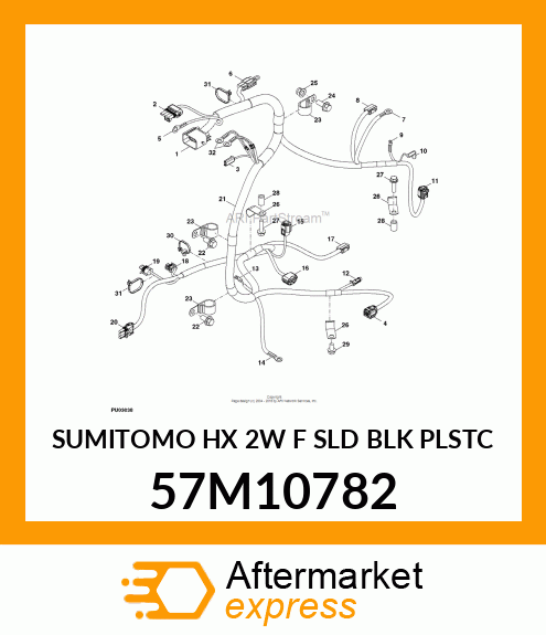 SUMITOMO HX 2W F SLD BLK PLSTC 57M10782