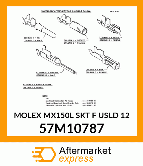 MOLEX MX150L SKT F USLD 12 57M10787