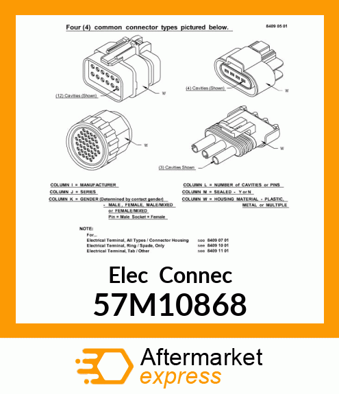 CONN DEUTSCH DT 8W F SLD GRY PLSTC 57M10868