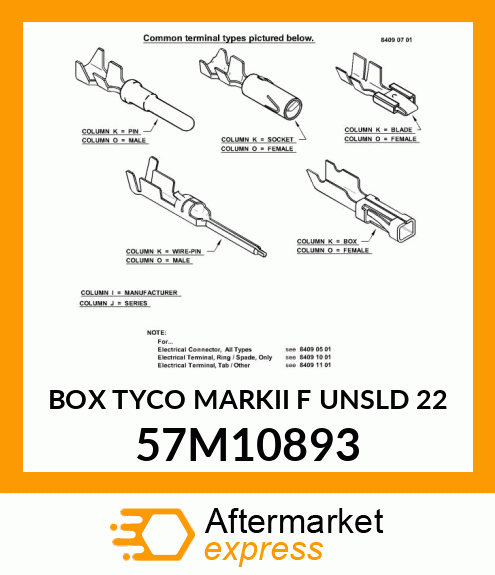 BOX TYCO MARKII F UNSLD 22 57M10893