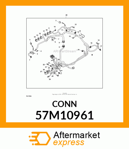 CONN CARLING VSERIES 10W F BLK PLST 57M10961