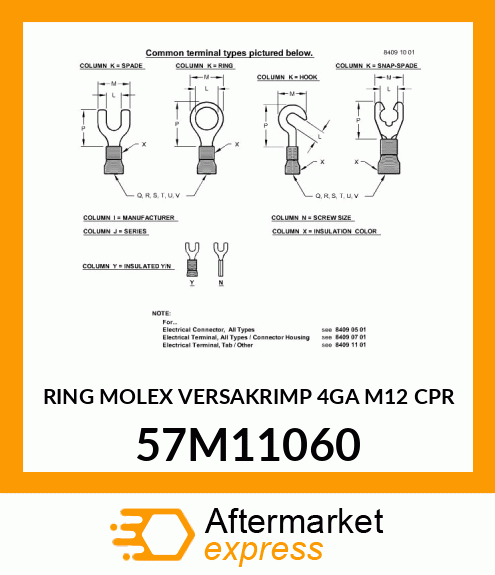 RING MOLEX VERSAKRIMP 4GA M12 CPR 57M11060