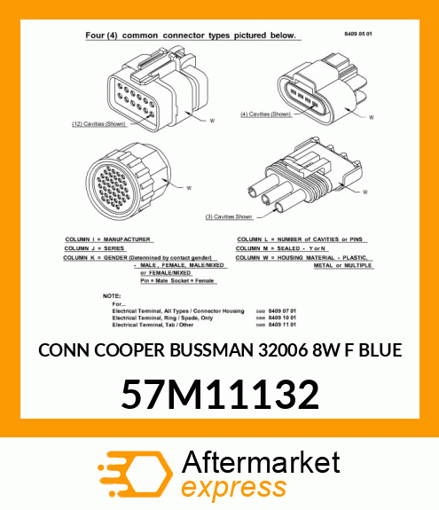 CONN COOPER BUSSMAN 32006 8W F BLUE 57M11132