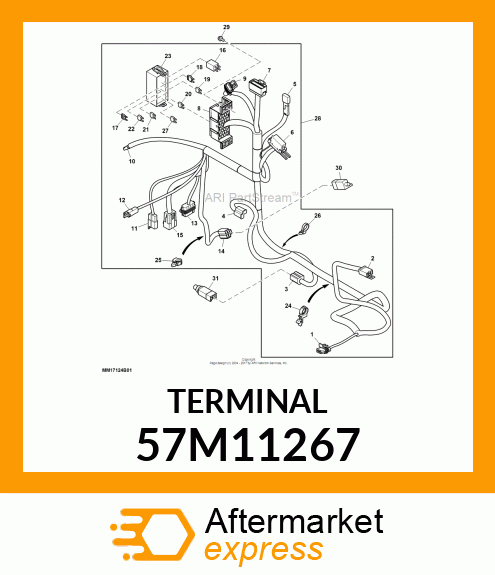 TERM DELPHI MP150 BOX F BRASS 57M11267