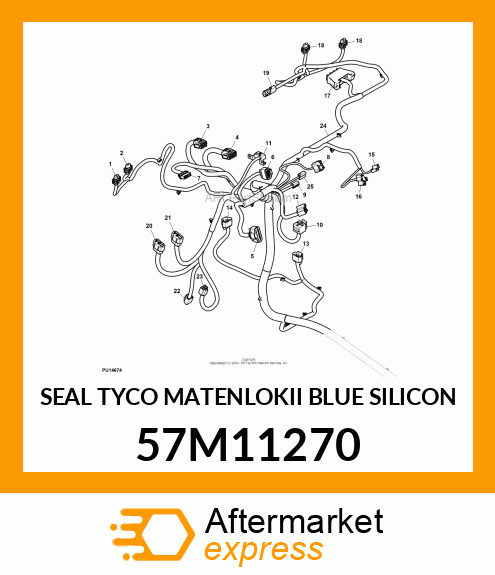 SEAL TYCO MATENLOKII BLUE SILICON 57M11270