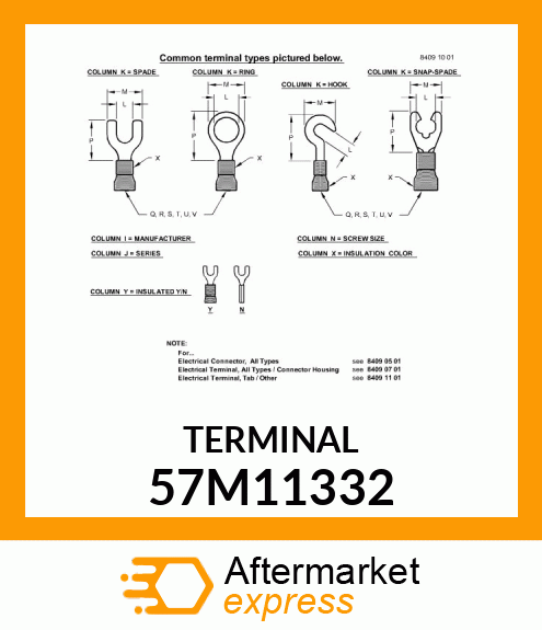 TERM KLAUKE RING COPPER 57M11332