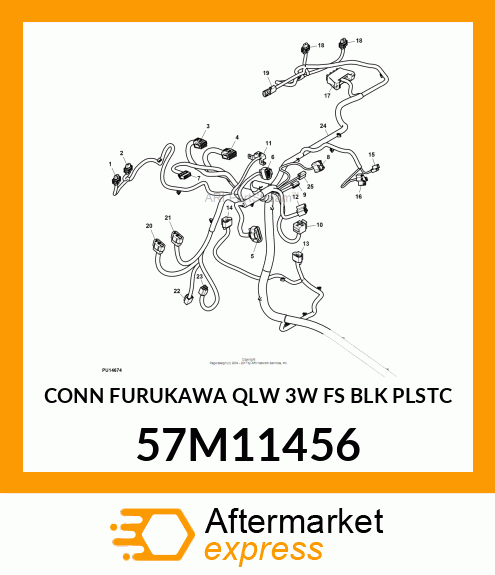 CONN FURUKAWA QLW 3W FS BLK PLSTC 57M11456