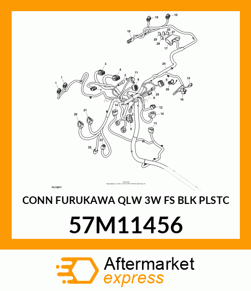 CONN FURUKAWA QLW 3W FS BLK PLSTC 57M11456