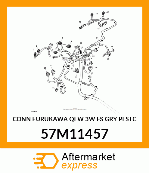 CONN FURUKAWA QLW 3W FS GRY PLSTC 57M11457