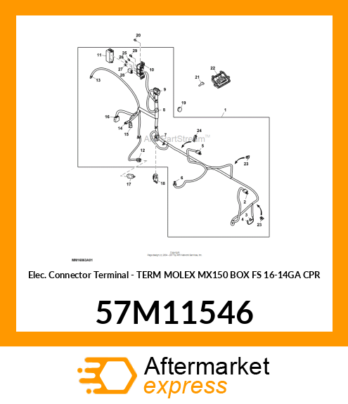 TERM MOLEX MX150 BOX FS 16 57M11546