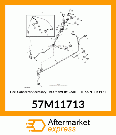 Elec. Connector Accessory - ACCY AVERY CABLE TIE 7.5IN BLK PLST 57M11713