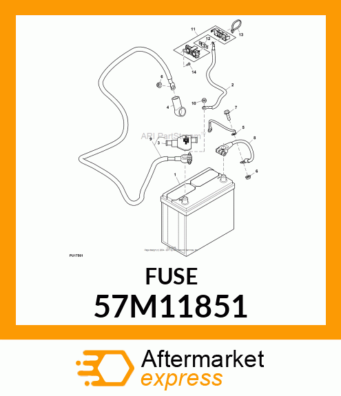 ACCY COOPER AMI FUSE 80A PLSTC 57M11851