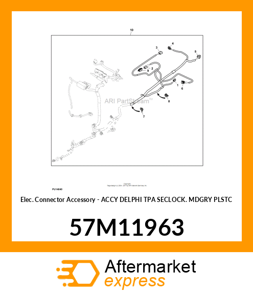 ACCY DELPHI TPA SECLOCK MDGRY PLSTC 57M11963