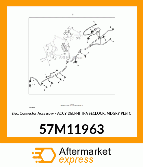 ACCY DELPHI TPA SECLOCK MDGRY PLSTC 57M11963