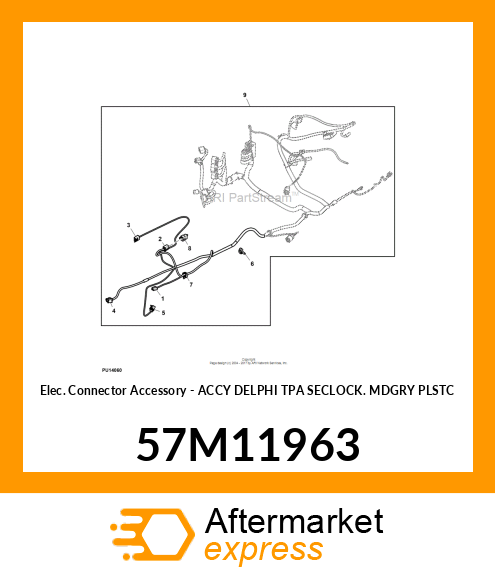 ACCY DELPHI TPA SECLOCK MDGRY PLSTC 57M11963