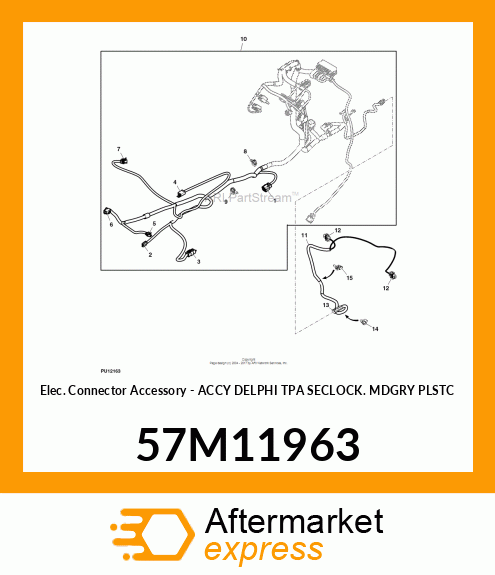 ACCY DELPHI TPA SECLOCK MDGRY PLSTC 57M11963