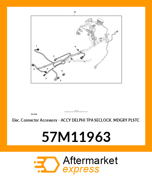 ACCY DELPHI TPA SECLOCK MDGRY PLSTC 57M11963