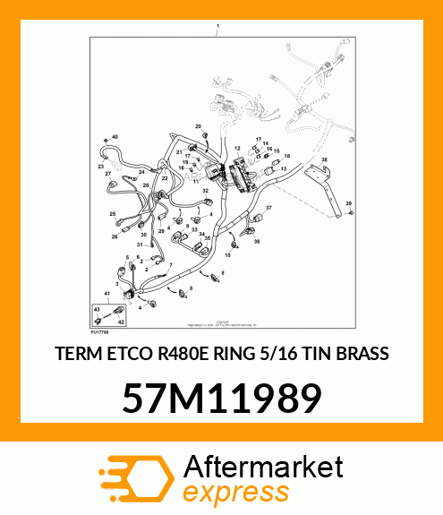 TERM ETCO R480E RING 5/16 TIN BRASS 57M11989