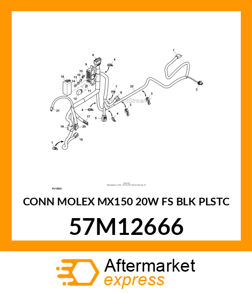 CONN MOLEX MX150 20W FS BLK PLSTC 57M12666