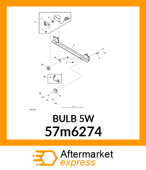 LAMP, FESTOON, ECE CAT. C5W 57m6274