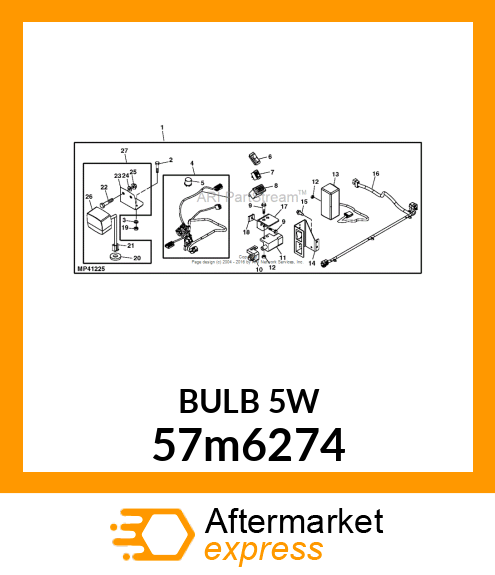 LAMP, FESTOON, ECE CAT. C5W 57m6274