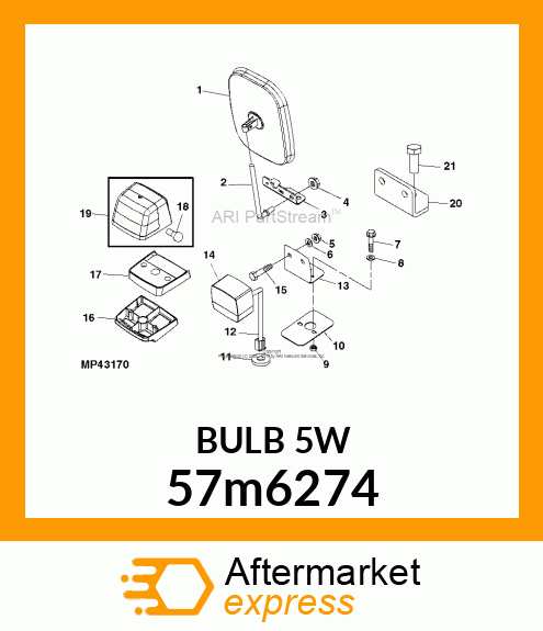 LAMP, FESTOON, ECE CAT. C5W 57m6274