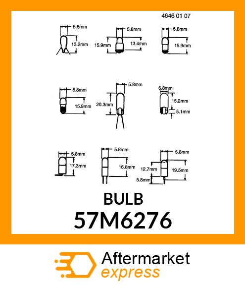 MINIATURE REF 7327 BULB 57M6276