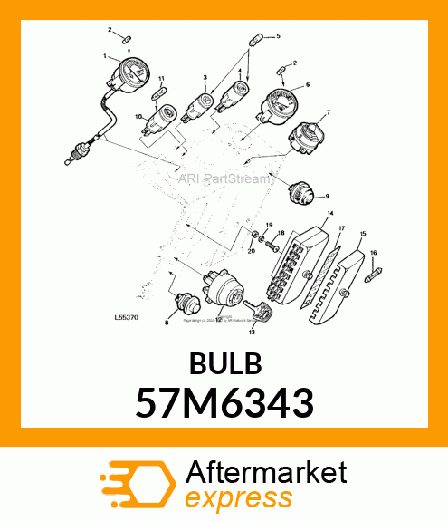 BULB, LIGHT 57M6343