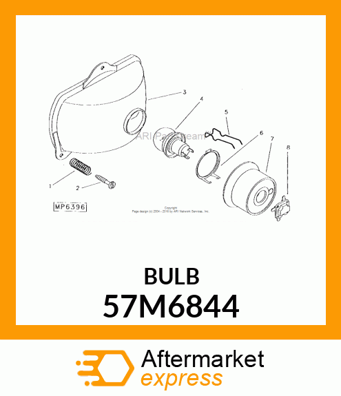 MINIATURE REF 7951 AUTO BILUX LAMP 57M6844