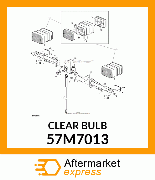 MIN BULB,R19/10,G,12V10W,DIN72601T4 57M7013