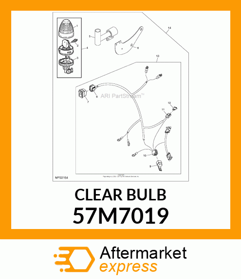 LAMP,HALOGEN H1 12V 55W 57M7019