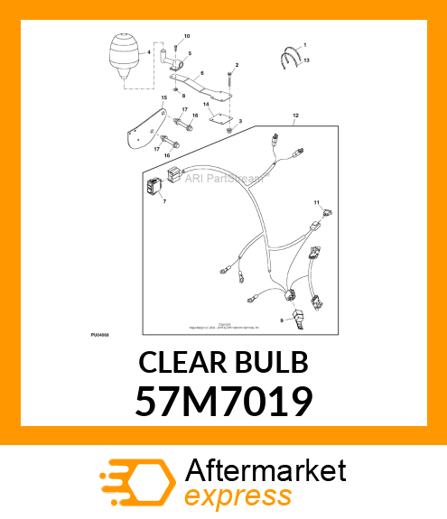 LAMP,HALOGEN H1 12V 55W 57M7019