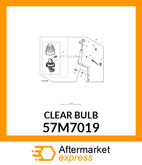 LAMP,HALOGEN H1 12V 55W 57M7019