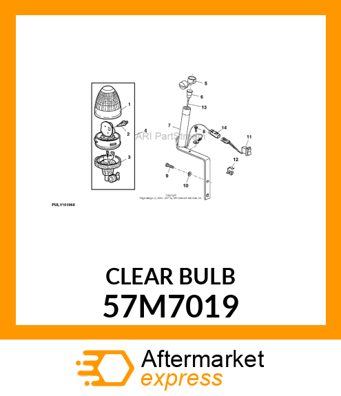 LAMP,HALOGEN H1 12V 55W 57M7019