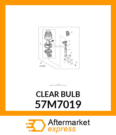 LAMP,HALOGEN H1 12V 55W 57M7019