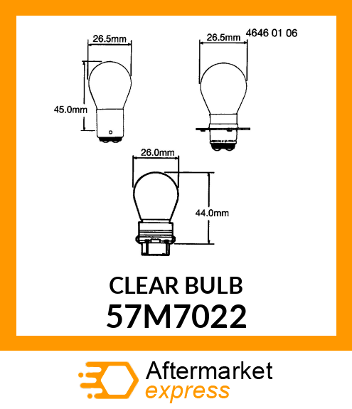 BULB, ECE P21W,SC BAYONET, 24V 57M7022