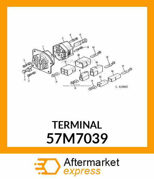 AMP MALE TERMINAL NOMSZ 6.3 57M7039