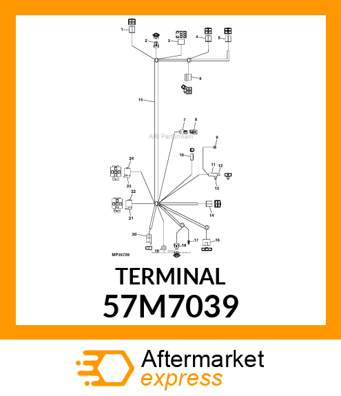 AMP MALE TERMINAL NOMSZ 6.3 57M7039