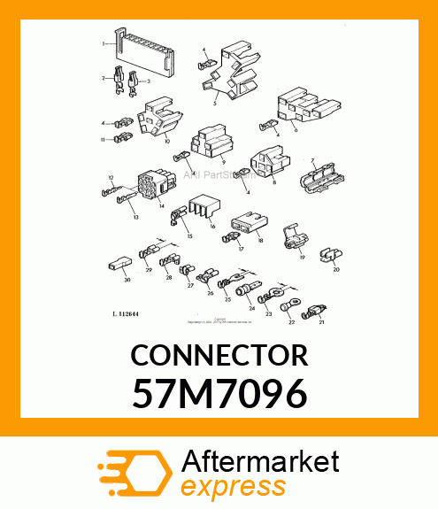 AMP MALE TERMINAL CONTACT 57M7096