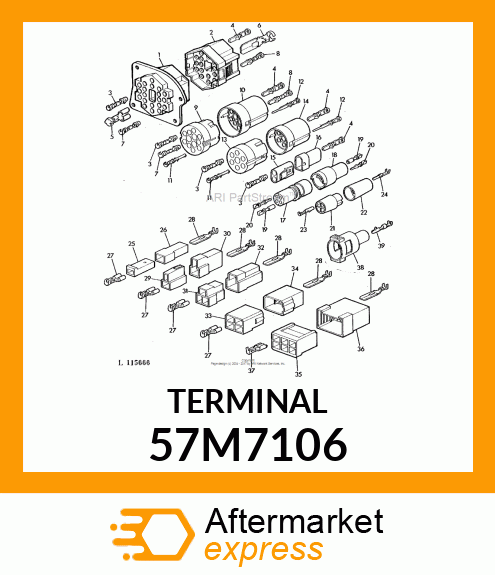 AMP FEMALE TERMINAL NOMSZ 4 57M7106