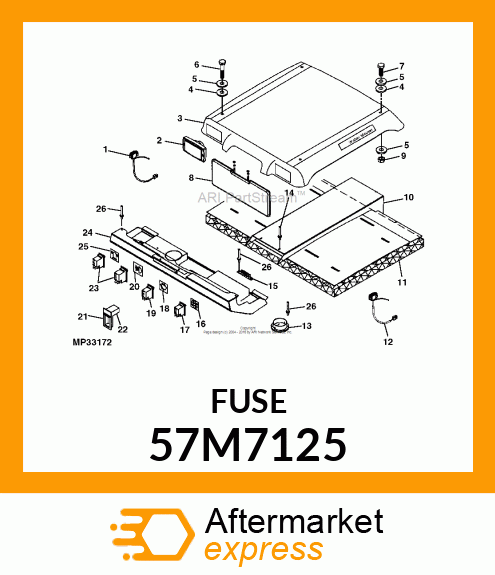 FUSE, BLADE TAN 5 A 57M7125