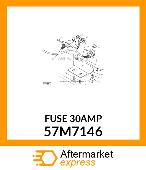 FUSE, BLADE LIGHTGREEN 30 A 57M7146