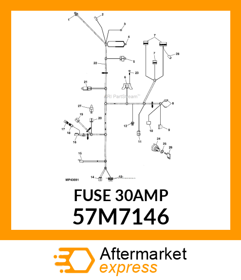 FUSE, BLADE LIGHTGREEN 30 A 57M7146