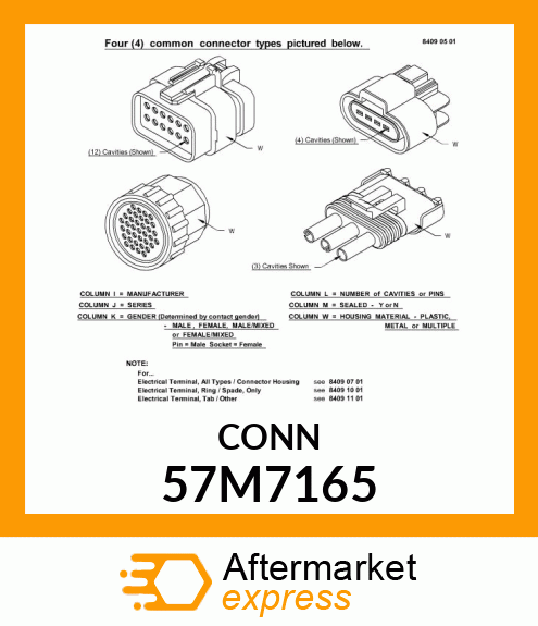 CONN TYCO FASTON 1W NATRL NYLON 57M7165