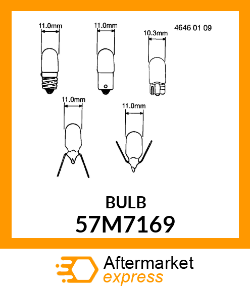 GE#400,24V,T31/4 WEDGE BULB 57M7169