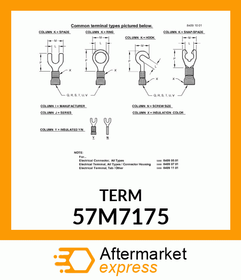 TERM LEAR RING M8 7 57M7175