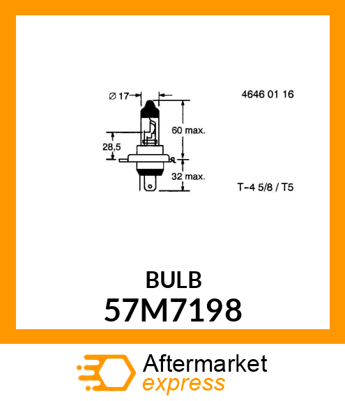 BULB (QUARTZ HALOGEN) 57M7198