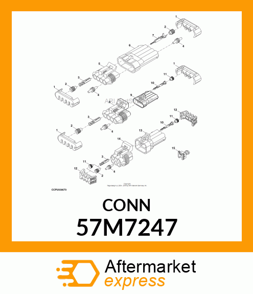 CONN DELPHI MP150 4W FS BLK NYLON 57M7247