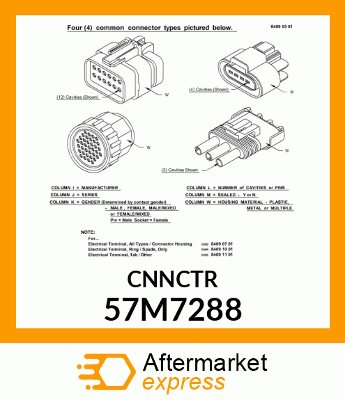 CONN DELPHI MP150 8W FS MEDGRY NYLN 57M7288