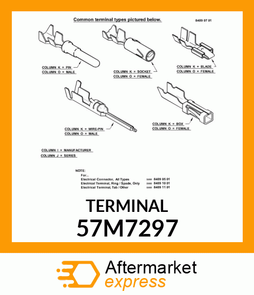 PACKARD MP280 FEM TERMINAL .5 57M7297